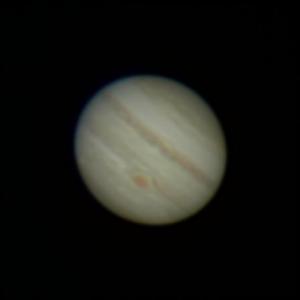 Jupiter with Great Red Spot and Ganymede Transitting